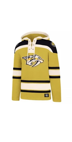 NHL Nashville Predators 47 Brand Lacer Hoodie Top Sweater Jumper Pullover Mens! Cover