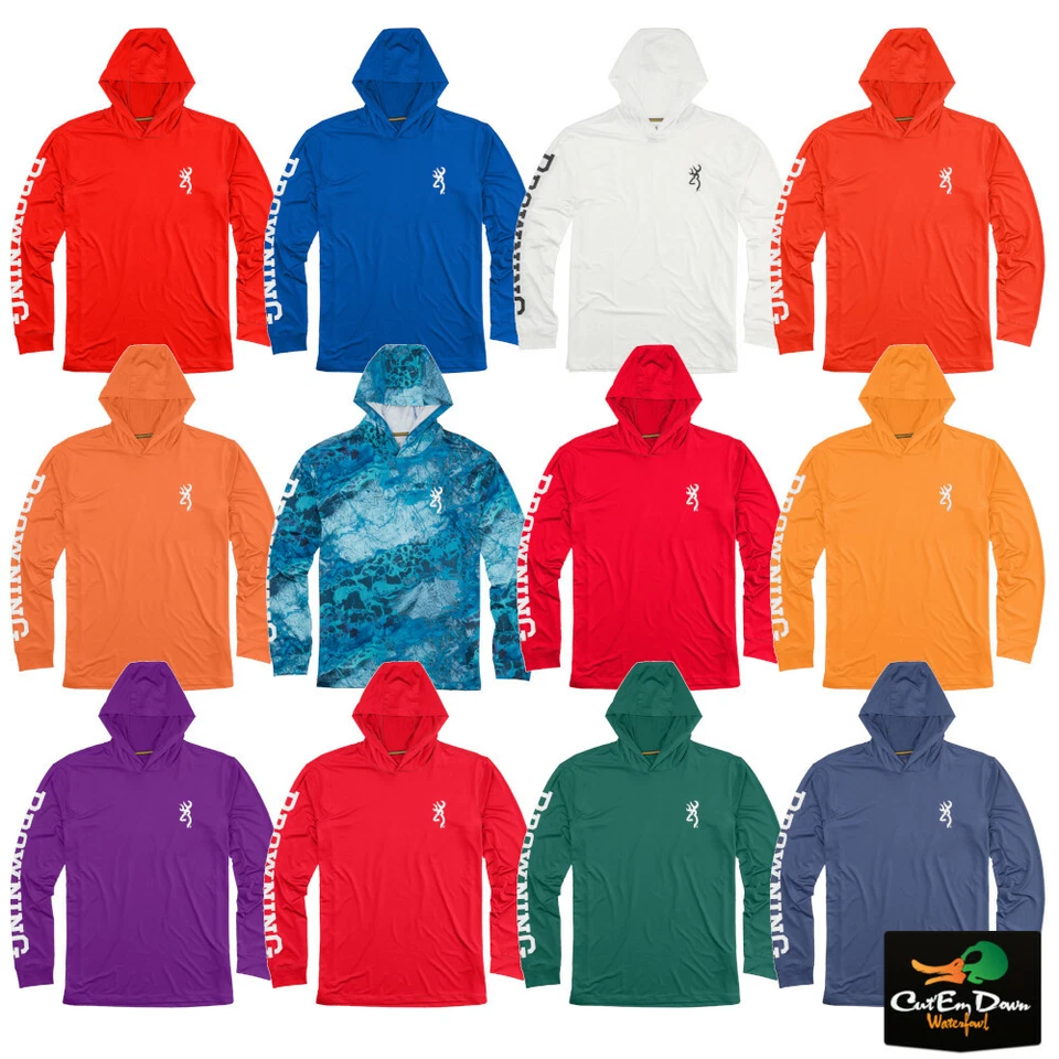 NEW BROWNIG TEAM SPIRIT LONG SLEEVE HOODED SHIRT - Image 1 of 1