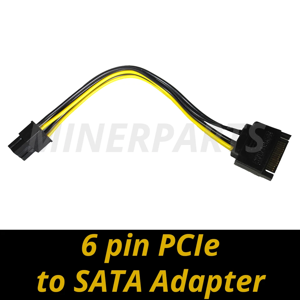 6 pin PCIe to SATA Adapter - 7.5 inches / 18 cm by MinerParts - Image 1 of 1