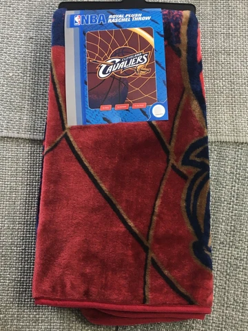 CLEVELAND CAVALIERS NBA ROYAL PLUSH RASCHEL THROW BLANKET 50"x60" 100% POLYESTER Cover