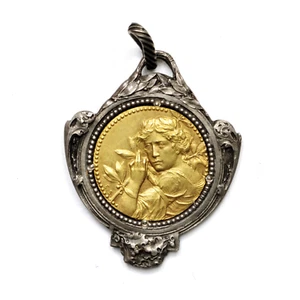 REGNO D'ITALIA CANOTTAGGIO MEDAGLIA FESTA NAUTICA 1921 - Argento dorato - Imagen 1 de 2