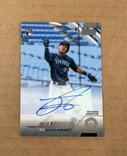 2022 Topps Stadium Club Baseball Julio Rodriguez Rookie Signed Auto Card