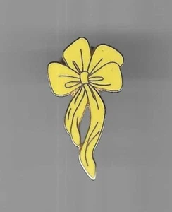 Yellow Ribbon Desert Storm Metal Enamel Push-Back Hat Lapel Pin - Picture 1 of 1