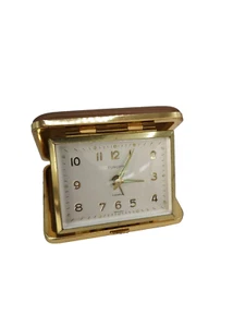 Europa 7 Jewel Vintage Mechanical Travel Alarm Clock B24 Y957 - Picture 1 of 12