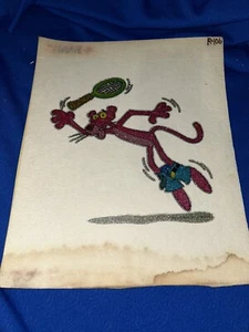 1978 THE PINK PANTHER Tennis Glitter Iron-On T-Shirt Graphic *See Description* - Picture 1 of 7
