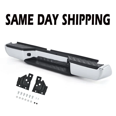 Chrome Rear Bumper Assembly For 2005-2021 Nissan Frontier Steel Face Bar & Pad Foto 1 de 4