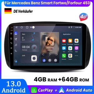 Für Smart Forfour Fortwo 453 Carplay Autoradio Android13 GPS NAVI BT SWC 4+64GB - Bild 1 von 14