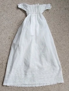 Victorian Dolls Cotton Dress Antique Vintage - Picture 1 of 5