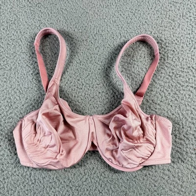 Sujetador camiseta coqueta cobertura completa elástico con aros talla 36D rosa sin marca Foto 1 de 4