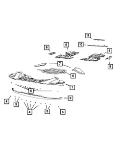Genuine Mopar Front - Belly Pan  68214816aa 68214816AA - Picture 1 of 3