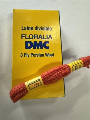 DMC Floralia Laine 3 Ply Persian Wool 3 Ply Yarn- Orange-red #7125- Box Of 10 - Image 1 of 3
