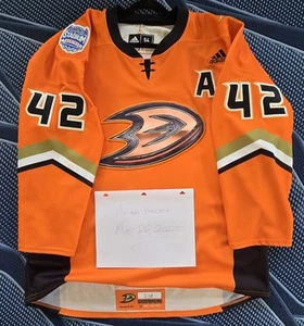 Anaheim Ducks Adidas TRIBUTE Stadium Series Jersey 25th Anniversary Warm Up Worn - Picture 1 of 5
