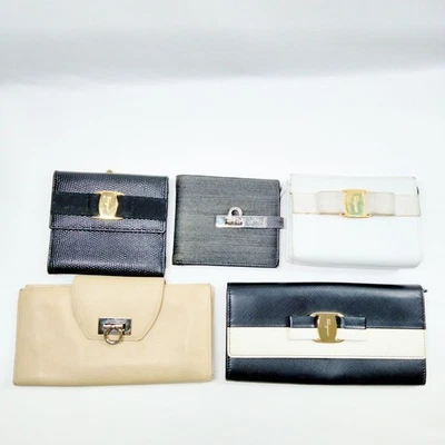 NO TARIFF Salvatore Ferragamo Cosmetic Pouch Wallet 5 set Black 4605649 - Image 1 of 4