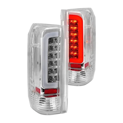 For Ford F-150 87-96 Anzo 311352 Driver & Passenger Side Chrome LED Tail Lights - Image 1 of 4