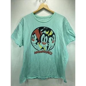 Animaniacs Teal Retro 100% Cotton Cartoon Graphic T-Shirt Shirt Men's 2XL 52" - Picture 1 of 6