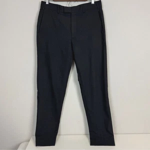 VTG Louis Vuitton Uniforms Charcoal Grey Virgin Wool Tapered Pants 32x29 *Hole* - Picture 1 of 11