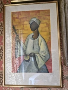 Lithographie Signé Toffoli Numéroté 45/150 Joueur de Musique Orientale - Foto 1 di 5