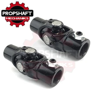 Set of TWO Universal Steering Shafts U-Joint 7/8" Bore Weld-on & 3/4" 48 Spline - Picture 1 of 1
