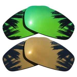 Green&Bronze Gold Replacement Lenses for-Oakley Split Jacket Polarized - Picture 1 of 4