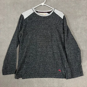 Tommy Bahama Sweatshirt Mens Medium Long Sleeve Colorblock Gray Pullover - Picture 1 of 9