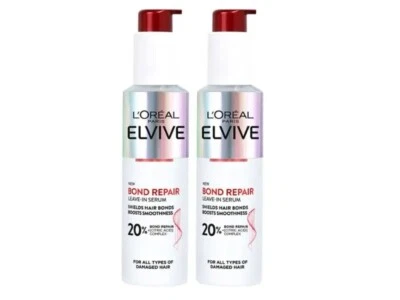 2X L'Oreal Elvive Bond Repair Leave-in Serum 150ML *NEW & UNUSED*