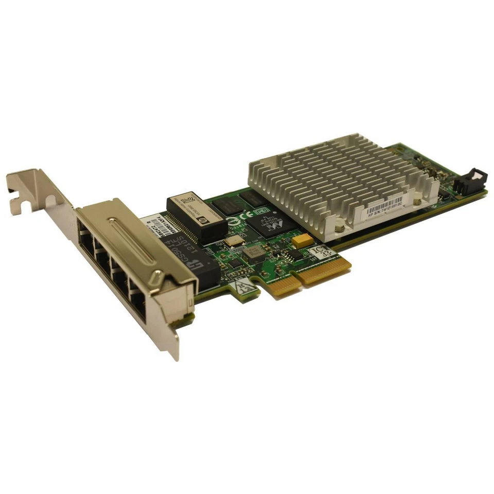 HP NC375T Quad Port PCIe Gigabit Server Adapter P/N 539931-001 491176-001 FP - Immagine 1 di 1