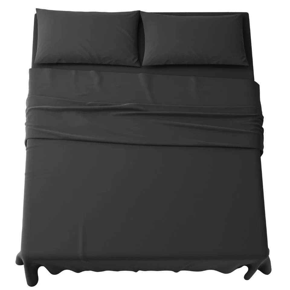 Set Completo Lenzuola in Microfibra, con Federe, Completo Letto, Made in Italy - Immagine 1 di 1