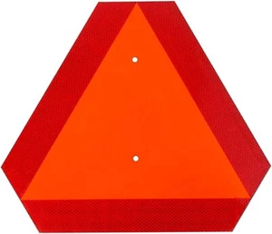 Slow Moving Vehicle Safety Sign,Slow Moving Vehicle Triangle Sign,Aluminum Grade - Picture 1 of 6