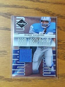 BARRY SANDERS 2008 Leaf Limited “Team Trademarks” T-15 Game Used Jersey 66/100 
