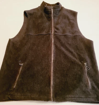 Trader Bay Men's Fleece Grey Full Zippered Vest Size Extra Large - Image 1 of 4