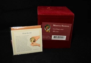 Ne' Qwa Art Ornament "Magical Nativity" Glass Painted Art by Susan Winget - Picture 1 of 4