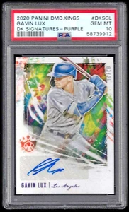 GAVIN LUX 2020 Diamond Kings Signatures Autograph PSA 10 FOTL PURPLE /20 AUTO RC - Picture 1 of 2