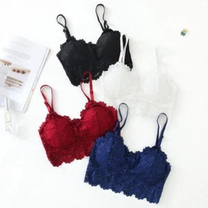 Sexy Lace Bralette Tube Tops Bandeau Summer Women Tanks Crop Tops Bandeau ➳ - Picture 1 of 17