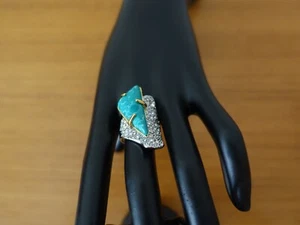 ANILLO DE CRISTAL ROXBURY CON INCRUSTACIONES DE CRISTAL ALEXIS BITTAR. TALLA 7. NUEVO - Imagen 1 de 12