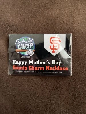2012 SGA SAN FRANCISCO GIANT MOTHERS DAY GIANTS CHARM NECKLACE STRIKE OUT CANCER - Image 1 of 2