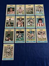 13 Topps Stoke Blue/Grey Football Trade Cards 1975/76 All Different