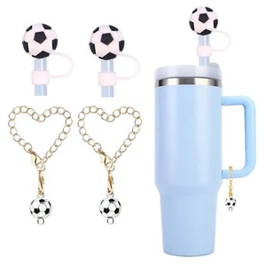 Football Decor for Stanley Cup 30 40oz Insulated Sleeve 10mm Travel Cup Silicone - Picture 1 of 25