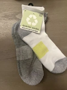 Unisex Quarter Socken - 2 Paar - grau/weiß aus recycelten Fasern Einheitsgröße - Bild 1 von 2