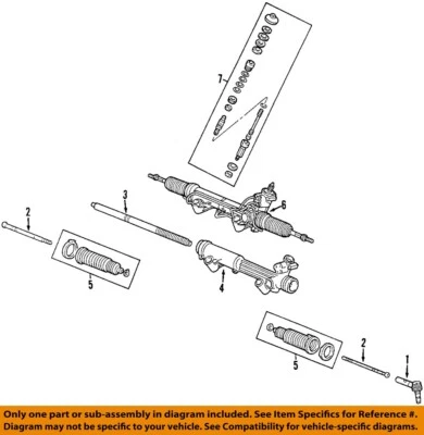 Used Rack and Pinion Assembly fits: 2000 Mazda B-2500 Power Steering Regular Cab Foto 1 de 2