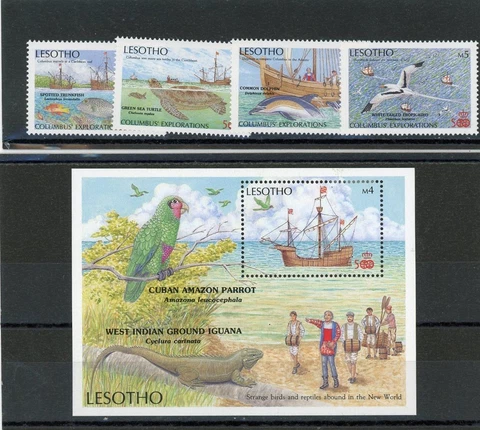 Lesotho 1987 Fish Scott# 613-17 Mint LH Cover