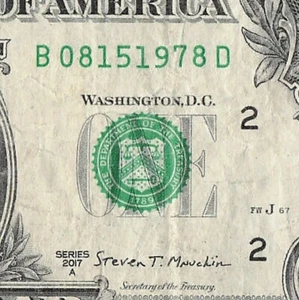 AUG 15 1978 Birthday Date Note Fancy Serial Number One Dollar Bill 08 15 1978 - Picture 1 of 11
