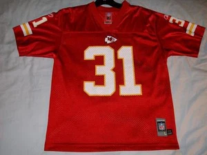 Priest Holmes 31 Kansas City Chiefs NFL Red Reebok Jersey Youth Large 14-16 used - Picture 1 of 2