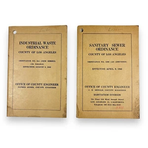 1940s Sanitary Sewer and Industrial Waste Ordinances for Los Angeles California - Picture 1 of 11
