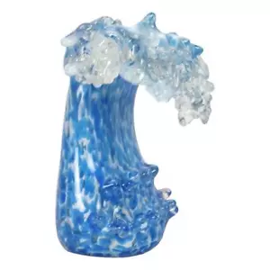Dale Tiffany Laguna Wave Modern Art Glass Figurine in Azure Blue - Picture 1 of 2