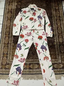 Vtg Rare Gianfranco Ferre Jeans Matching Jacket Pants Set Floral 90s HOT - Picture 1 of 24