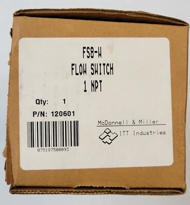 Interruptor de flujo McDonnell & Miller 1" NPT estilo paleta 120601 ITT NUEVA CAJA ABIERTA Foto 1 de 4