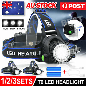 12000000lm LED Headlamp Rechargeable Headlight Light Head Torch Lamp Flashlight
