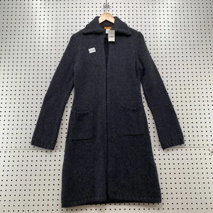 NEW J Crew Coat Womens Medium Alpaca Blend Hook & Eye Gray Fits 17x40 NWT $100 - Picture 1 of 13
