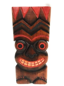 Happiness Tiki Mask 20"X9" - Wall Plaque Hand Carved | #dpt515250 - Picture 1 of 1