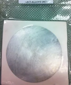 Objetivo de pulverización SEM de cadmio: CD 99,99% puro, 57 mm de diámetro x 0,25 mm de espesor - Imagen 1 de 2